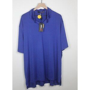 RLX Polo Ralph Lauren Mens Blue Shirt Short Sleeve Wicking UPF 50+ Stretch $98